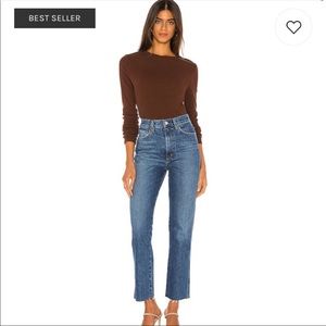 AGOLDE Pinch Waist High Rise Kick in Symbol